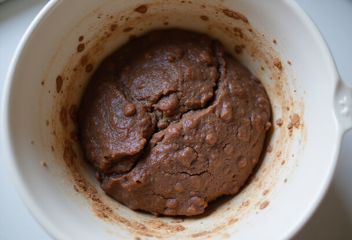Masa de Pan de Centeno fermentando en un bol de cocina.