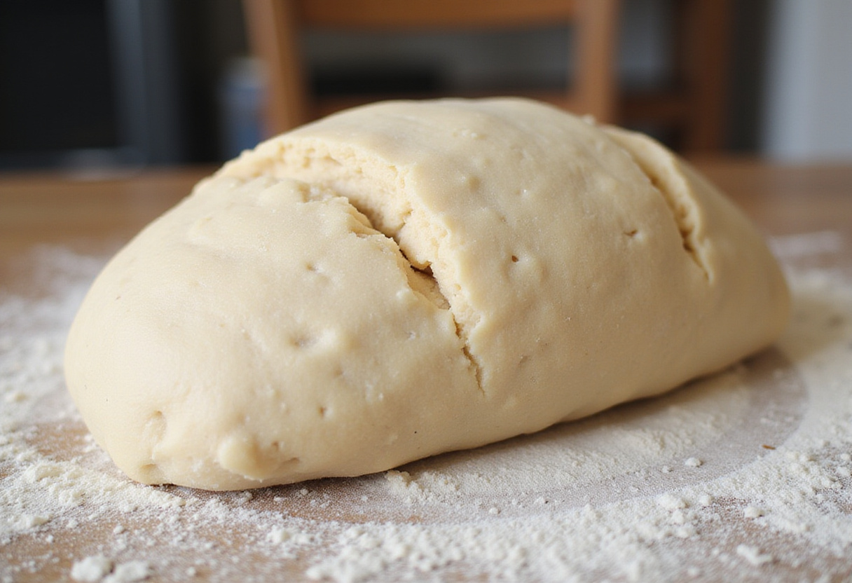 Dando forma a la masa de Pan de Centeno antes de hornear.