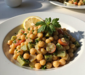 Delicious Ensalada de Garbanzos con Verduras ready to eat.