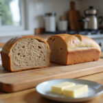 Slices of the ultimate buckwheat bread served with butter, perfect for a healthy breakfast.