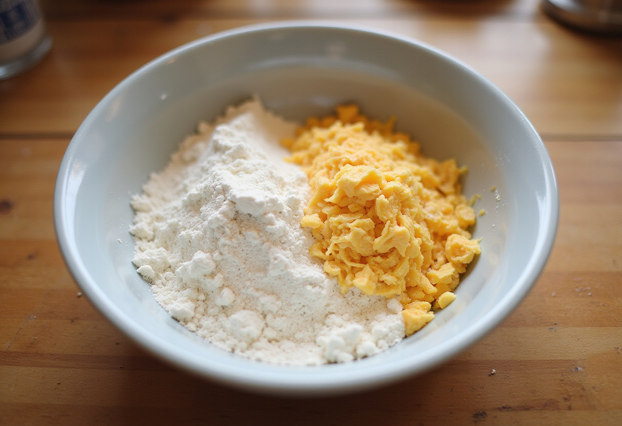 Mezcla de almidón de tapioca, maicena y azúcar para preparar Pan de Bono.