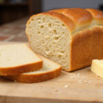 Slices of homemade Pan De Trigo Sarraceno (buckwheat bread) ready to eat.