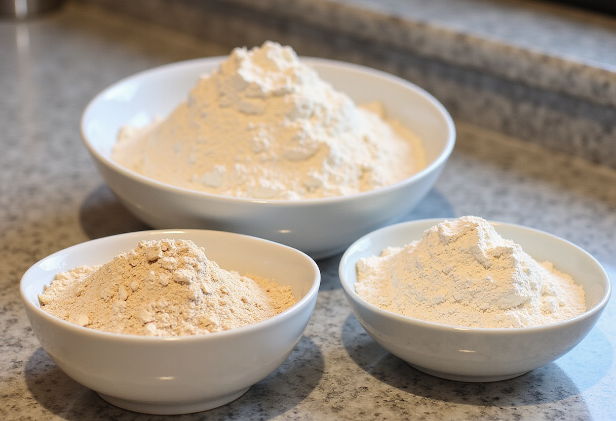 Ingredientes preparados para hacer Pan Keto.
