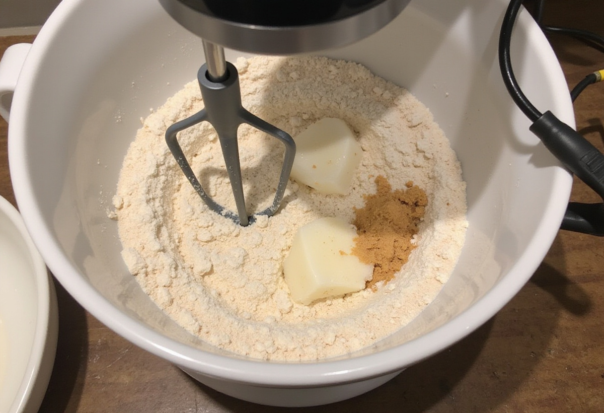 Ingredientes secos en un tazón listos para ser mezclados para Pan Keto.