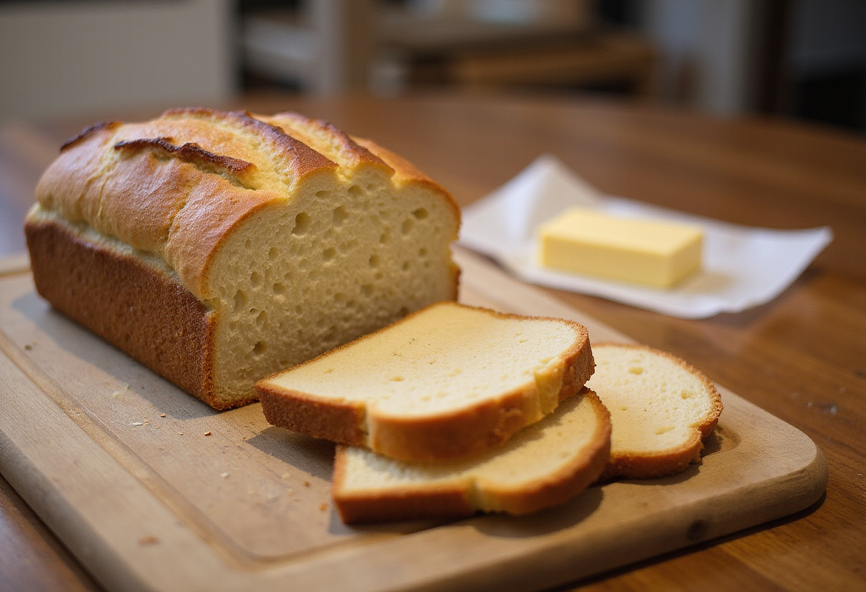 Delicious sliced keto bread, perfect for a low-carb diet.