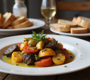 Traditional Catalan escalivada ready to serve as appetizer.