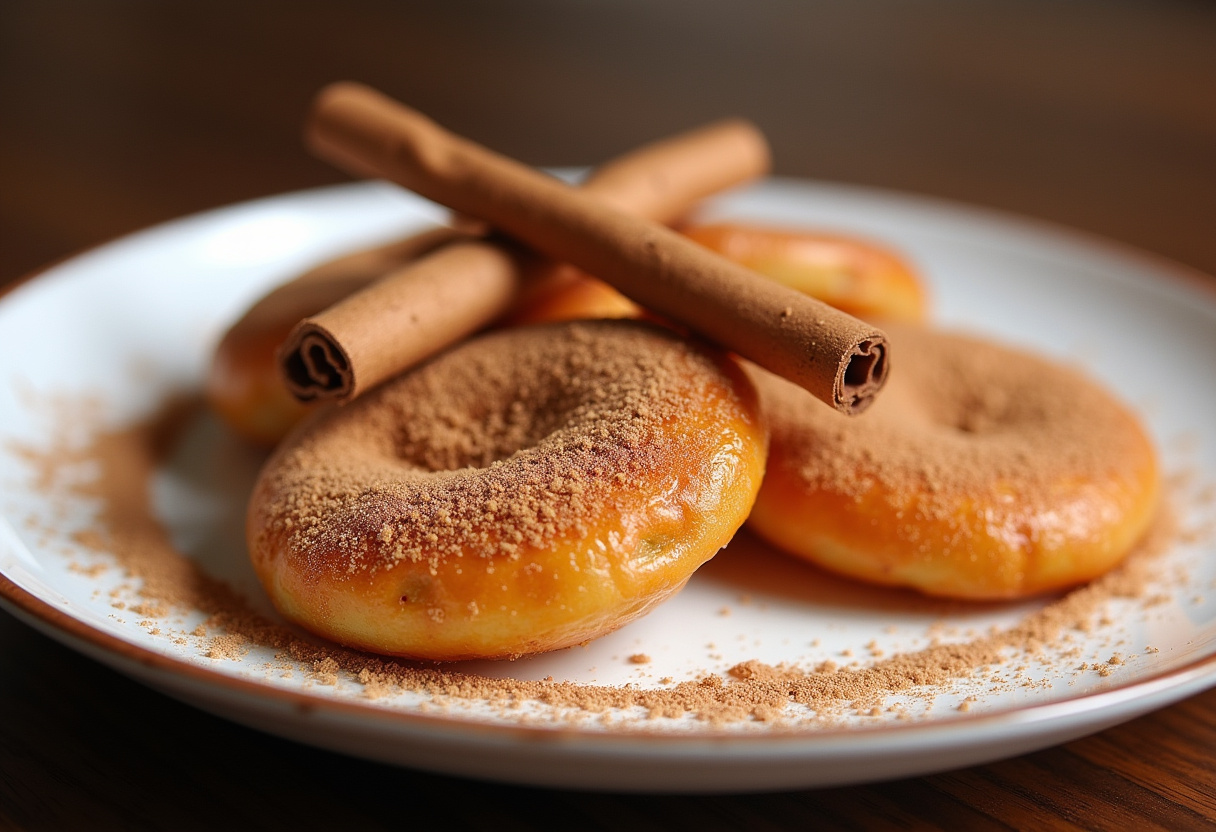 Torrijas clásicas servidas en un plato, espolvoreadas con canela y azúcar, listas para disfrutar.