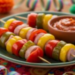 Delicious Banderillas Picantes served with spicy Dip Habanero, perfect for entertaining guests.