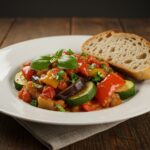 Delicious classic ratatouille with fresh herbs, perfect for a traditional meal.