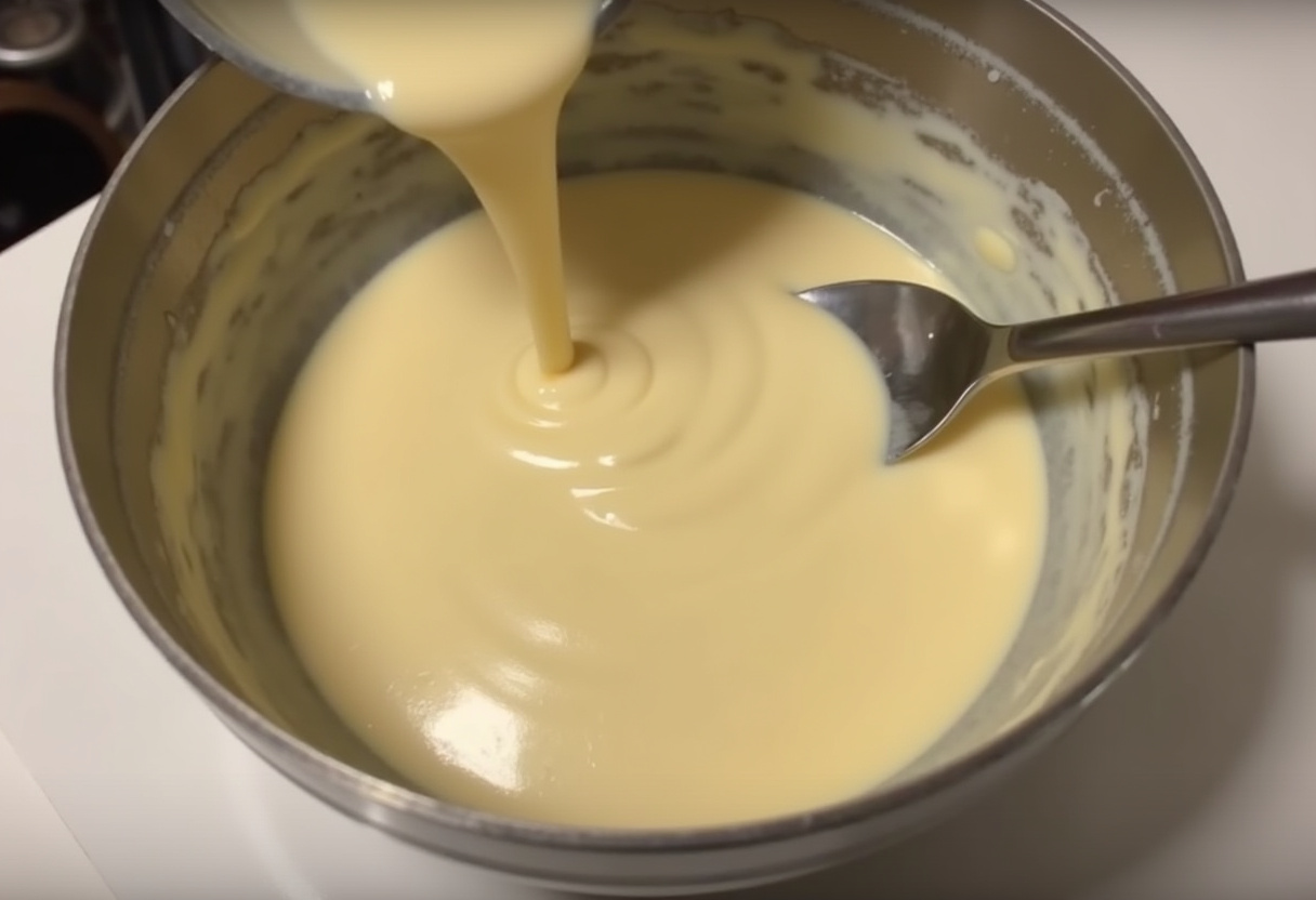 Crema fría de pepino resultante lista para ser servida.