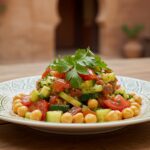 Finished ensalada marroquí de calabacín, a fresh and visually appealing salad.
