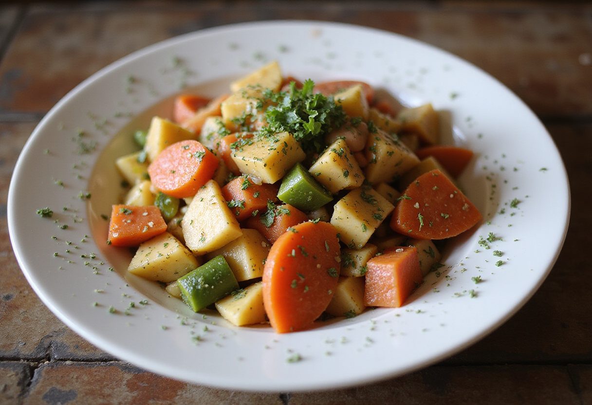 Finished ensalada marroquí de calabacín, a fresh and visually appealing salad.
