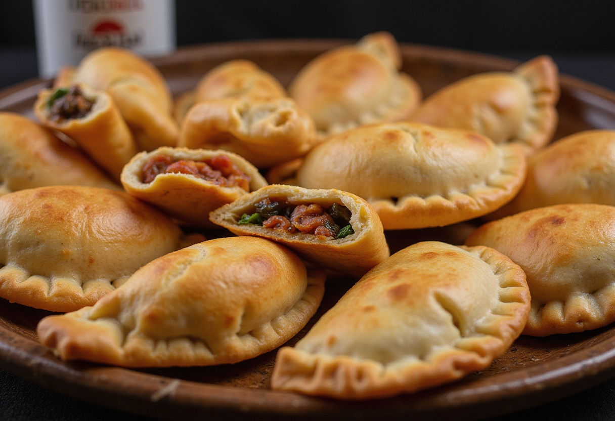 Empanadas caseras doradas y rellenas listas para disfrutar.
