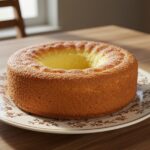 Pastel de nube de yogur ligeramente húmedo, terminado y decorado, perfecto para cualquier ocasión.