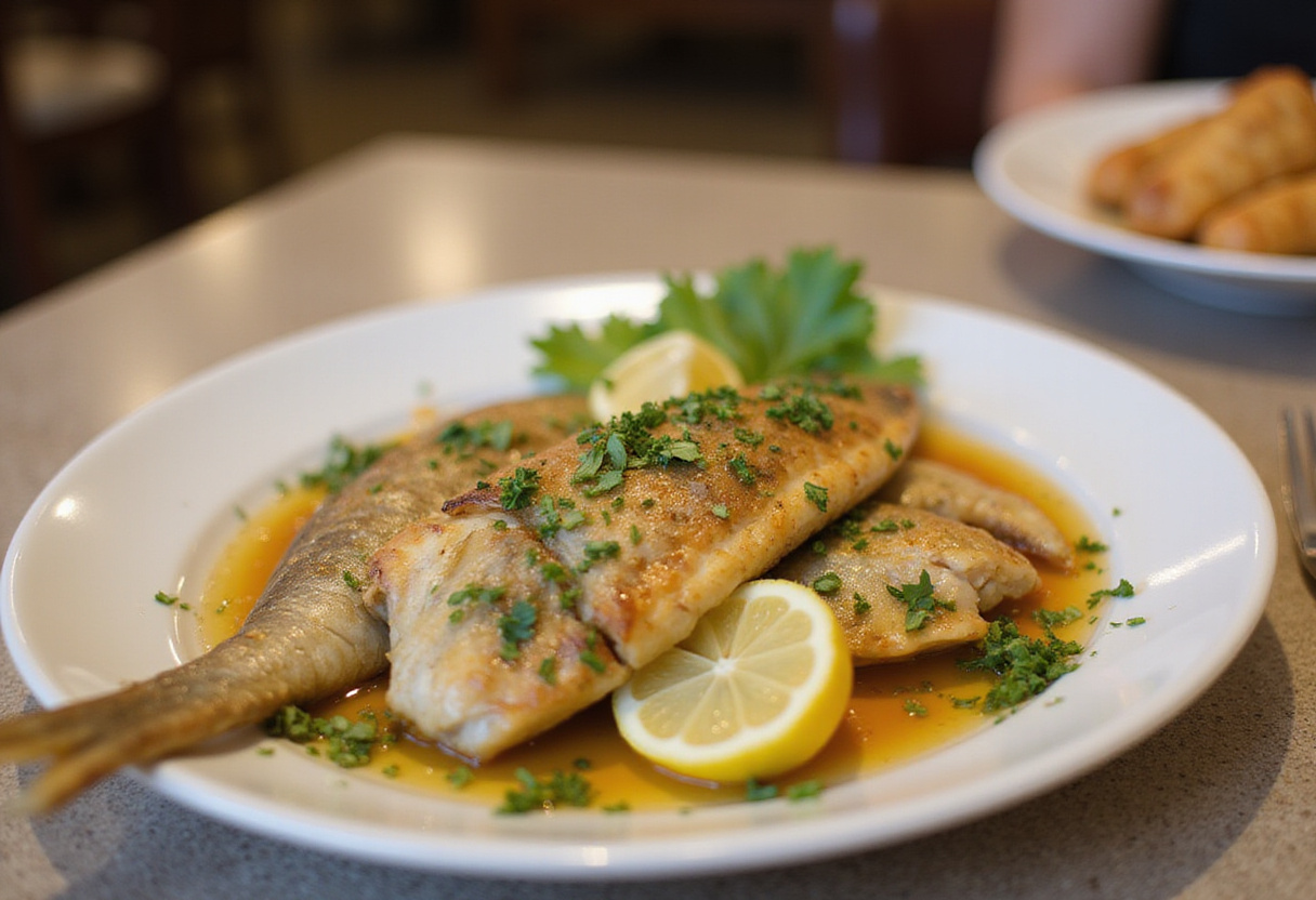 Delicious tilapia al limón served on a plate, perfect for a delightful dinner.