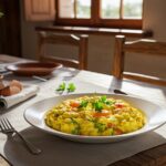 Delicious zarangollo murciano fácil served as a flavorful dish, perfect for any meal.