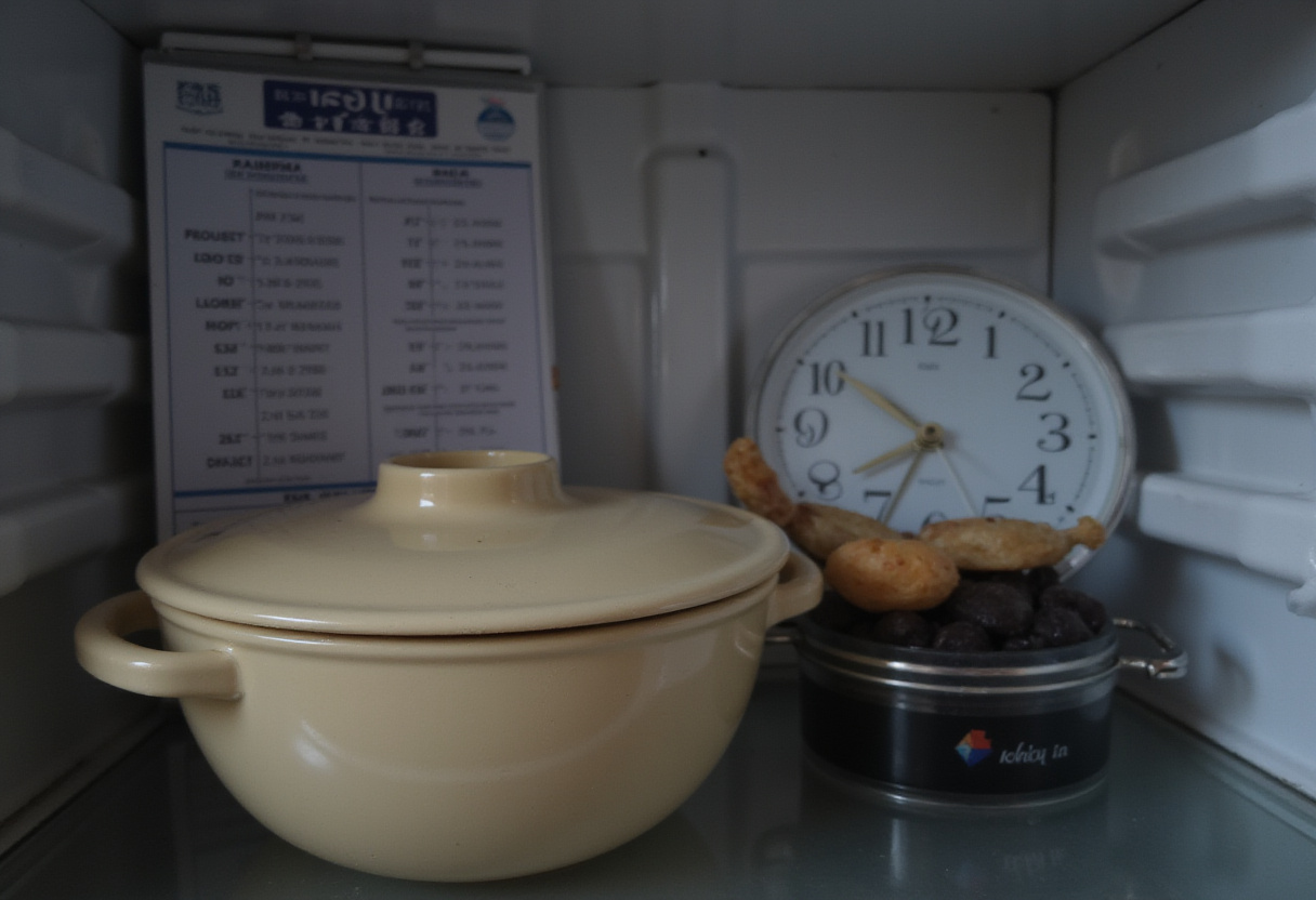 Bol de avena nocturna tapado y listo para reposar en el refrigerador.