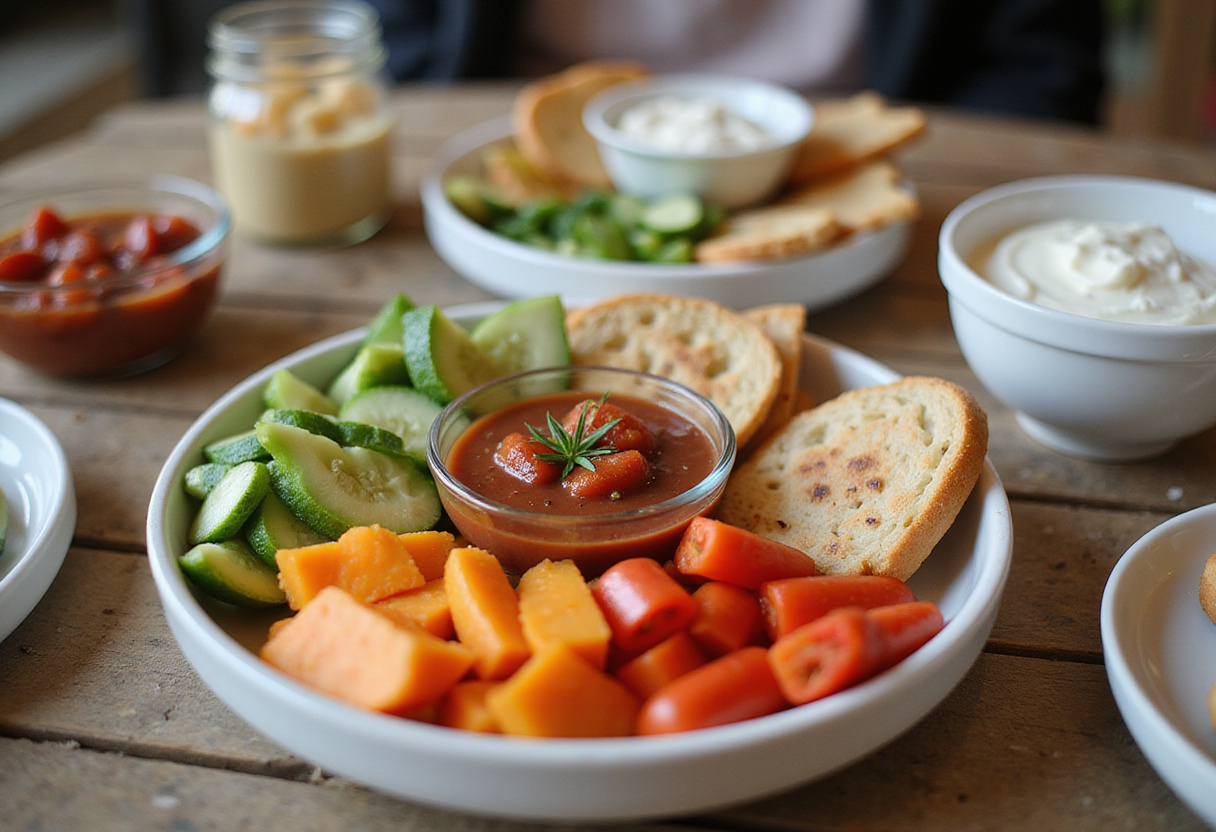Healthy bocadillos de Supermodelo displayed at a gathering, highlighting nutritious snack choices.