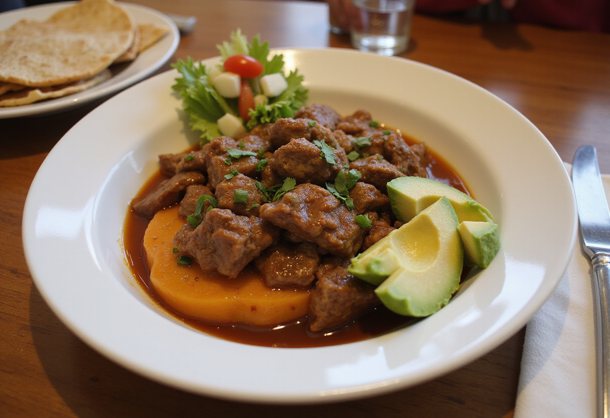 Deliciosa Carne Molida con Camote al Sartén servida con ingredientes frescos para una comida rápida y saludable.