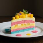 Slice of pastel colibrí beautifully garnished, ideal for enjoying la receta de pastel colibrí.