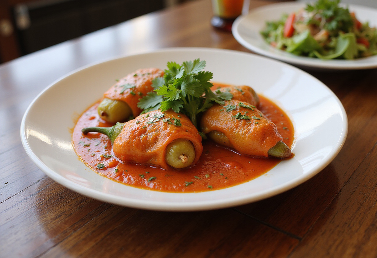 Pimientos rellenos fáciles y saludables listos para disfrutar en una comida nutritiva.