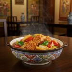 Delicious pollo picante with vibrant vegetables, perfect for enjoying a flavorful Asian-style dinner.