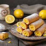Rollitos Brioche de Frambuesa y Limón, postre dulce y esponjoso, listo para disfrutar.