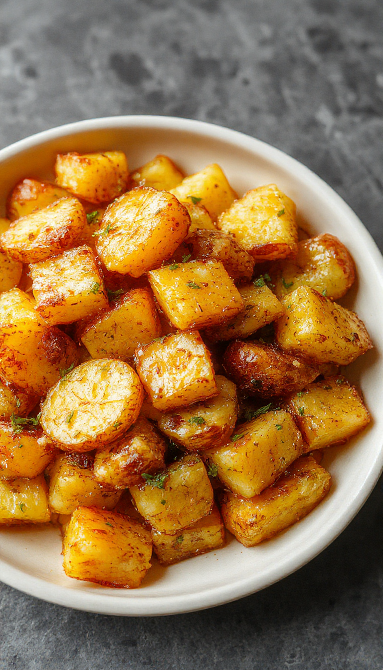 Golden, crispy papas fritas de camote al horno ready to enjoy.