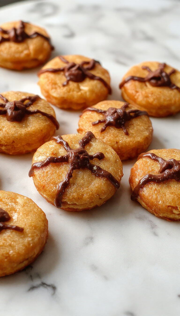 A close-up of Halloween-themed sugar cookie bars with vibrant orange and black icing, decorated with spooky sprinkles and ghost-shaped candies. The bars are neatly sliced, revealing a soft, chewy interior and smooth glossy glaze on top. They are arranged on a festive Halloween platter with jack-o'-lantern accents in the background.