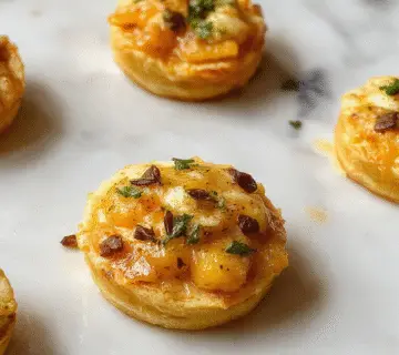 Mini cheesecake bites topped with a swirl of whipped cream and a sprinkle of autumn spices, displayed on a rustic wooden platter with scattered cinnamon sticks and pumpkin seeds, showcasing vibrant orange and creamy white colors with a textured surface and garnished with small pumpkin decorations.