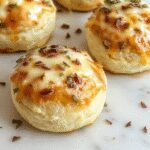 A close-up of golden-brown homemade breakfast rolls arranged on a rustic wooden platter, with a few rolls cut open to reveal soft, fluffy interiors. The rolls have a slightly glossy finish, and some are sprinkled with sesame seeds, creating an inviting and warm appearance.