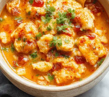 A warm, rustic cazuela featuring a golden-brown baked enchilada with visible melted cheese, topped with vibrant red sauce, accompanied by fluffy rice and tender pieces of chicken, all arranged in a traditional ceramic dish garnished with fresh herbs.
