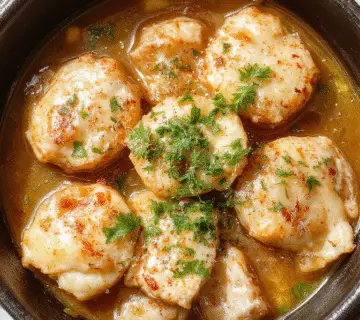 Plato de chuletas de cerdo doradas y jugosas, cubiertas con una salsa cremosa de ajo y queso parmesano, adornadas con finas láminas de parmesano y perejil fresco, servido en una elegante bandeja de cerámica sobre una mesa rústica, con un fondo difuso que resalta los sabores y la textura de la carne y la salsa