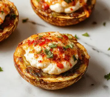 Plato de conchas rellenas de espinacas y ricotta, decorado con salsa ligera y queso gratinado en la parte superior, presentado en un plato blanco con fondo desenfocado que resalta los colores verde intenso de las espinacas, el blanco crema de la ricotta y el dorado del queso gratinado. La textura del relleno se aprecia cremosa y sujeta en la concha de pasta, creando una imagen apetitosa y reconfortante.