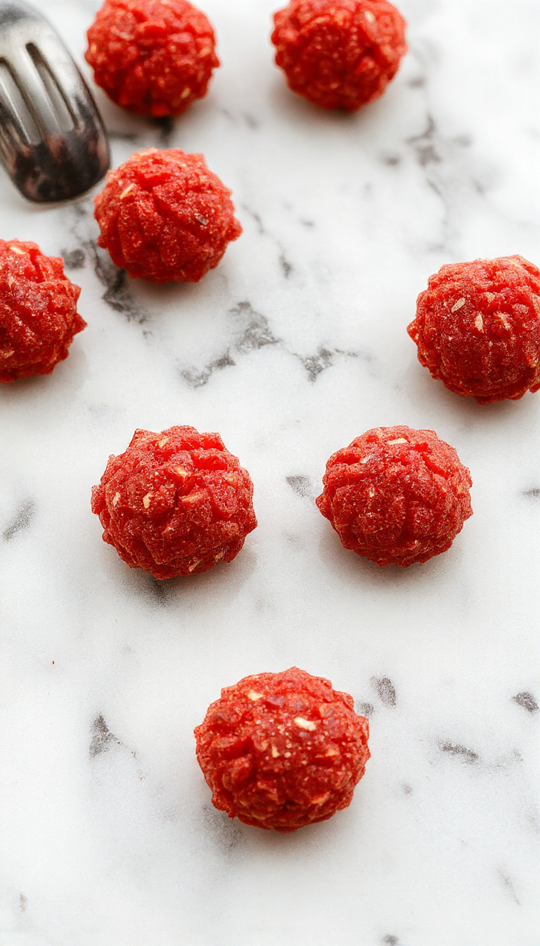 Un cuenco grande de palomitas de maíz de terciopelo rojo contrastando con un fondo oscuro, las palomitas tienen una textura aterciopelada y un resplandor rojo intenso, con algunas dispersas en la mesa que reflejan la iluminación ténue y misteriosa de Halloween.