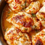 Un plato de pollo mediterráneo en olla de cocción lenta, con trozos dorados de pollo en salsa roja con verduras coloridas como pimientos y aceitunas, servido en un plato rústico sobre una mesa de madera con ambientación cálida y fresca.