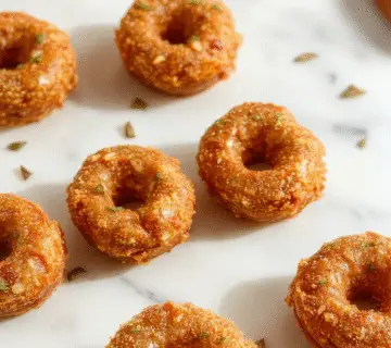 Crujientes donas de Halloween decoradas con detalles espeluznantes como cucarachas de chocolate y glaseado oscuro, presentadas en un plato negro con decoraciones temáticas en naranja y negro, con textura crujiente y acabado brillante que evocan una noche de terror.
