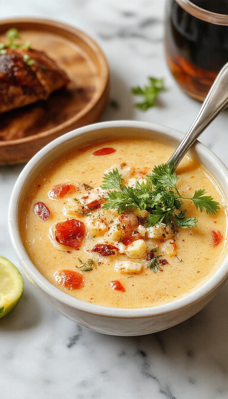 A steaming bowl of vegetarian barley soup featuring plump barley pearls, diced potatoes, and vibrant vegetables in a rich broth. The soup is garnished with fresh herbs and presented in a rustic, matte ceramic bowl, with a spoon resting beside it and a warm, inviting background suggesting comfort and homemade appeal.