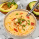 A bowl of creamy white bean soup topped with slices of savory Italian sausage and a sprinkle of fresh herbs. The soup is served in a rustic ceramic bowl placed on a wooden table, with a spoon resting beside it. The vibrant colors of the sausage contrast beautifully with the smooth, pale soup, and steam rises gently, suggesting warmth and comfort.