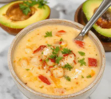 A bowl of creamy white bean soup topped with slices of savory Italian sausage and a sprinkle of fresh herbs. The soup is served in a rustic ceramic bowl placed on a wooden table, with a spoon resting beside it. The vibrant colors of the sausage contrast beautifully with the smooth, pale soup, and steam rises gently, suggesting warmth and comfort.