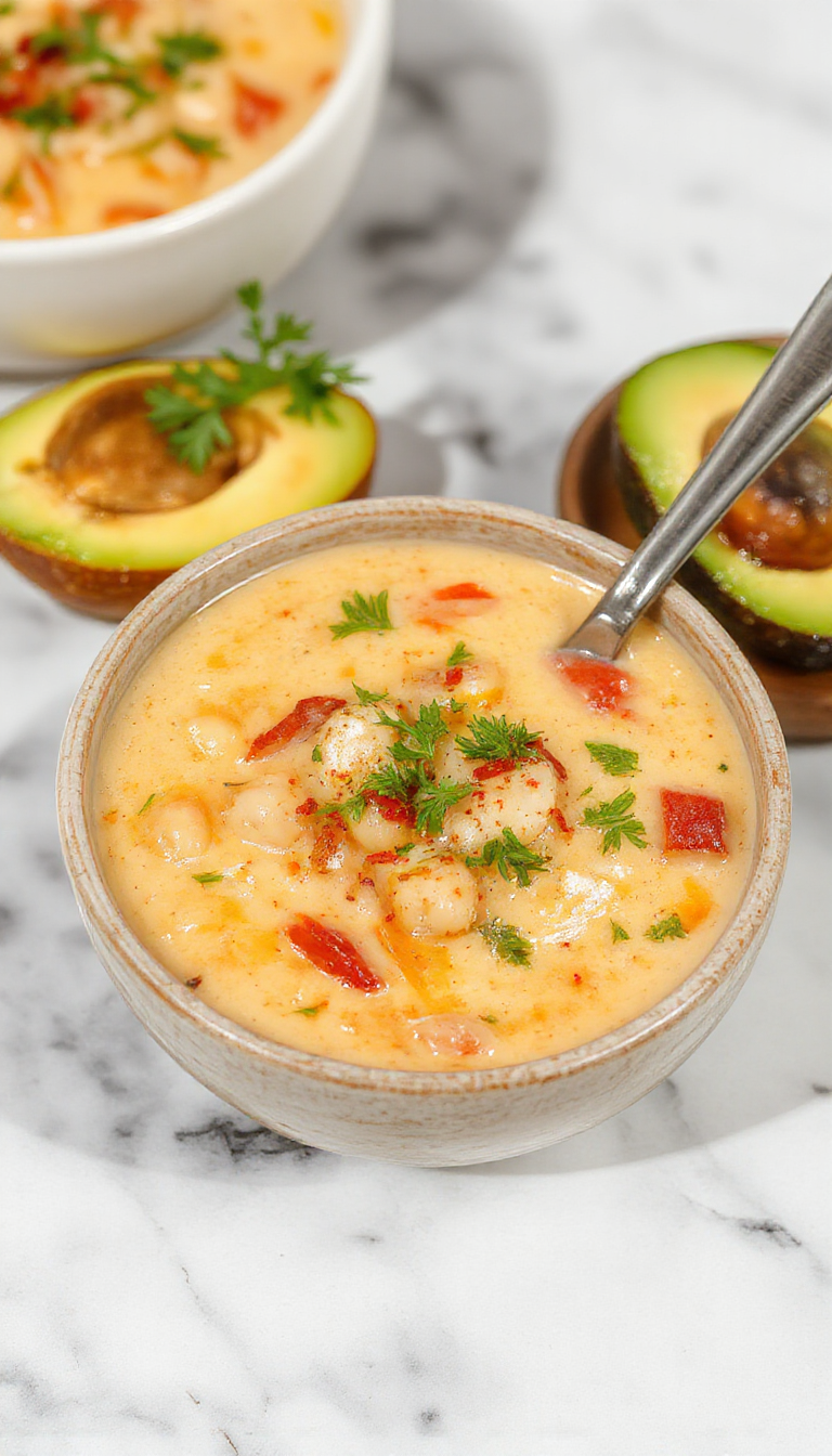 A bowl of creamy white bean soup topped with slices of savory Italian sausage and a sprinkle of fresh herbs. The soup is served in a rustic ceramic bowl placed on a wooden table, with a spoon resting beside it. The vibrant colors of the sausage contrast beautifully with the smooth, pale soup, and steam rises gently, suggesting warmth and comfort.