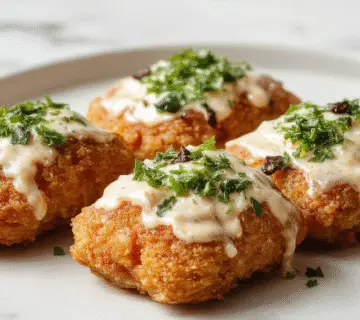 A pair of golden-brown crispy Katsu bowls garnished with shredded cabbage and a drizzle of glossy homemade Tonkatsu sauce, served on a sleek white plate atop a wooden table