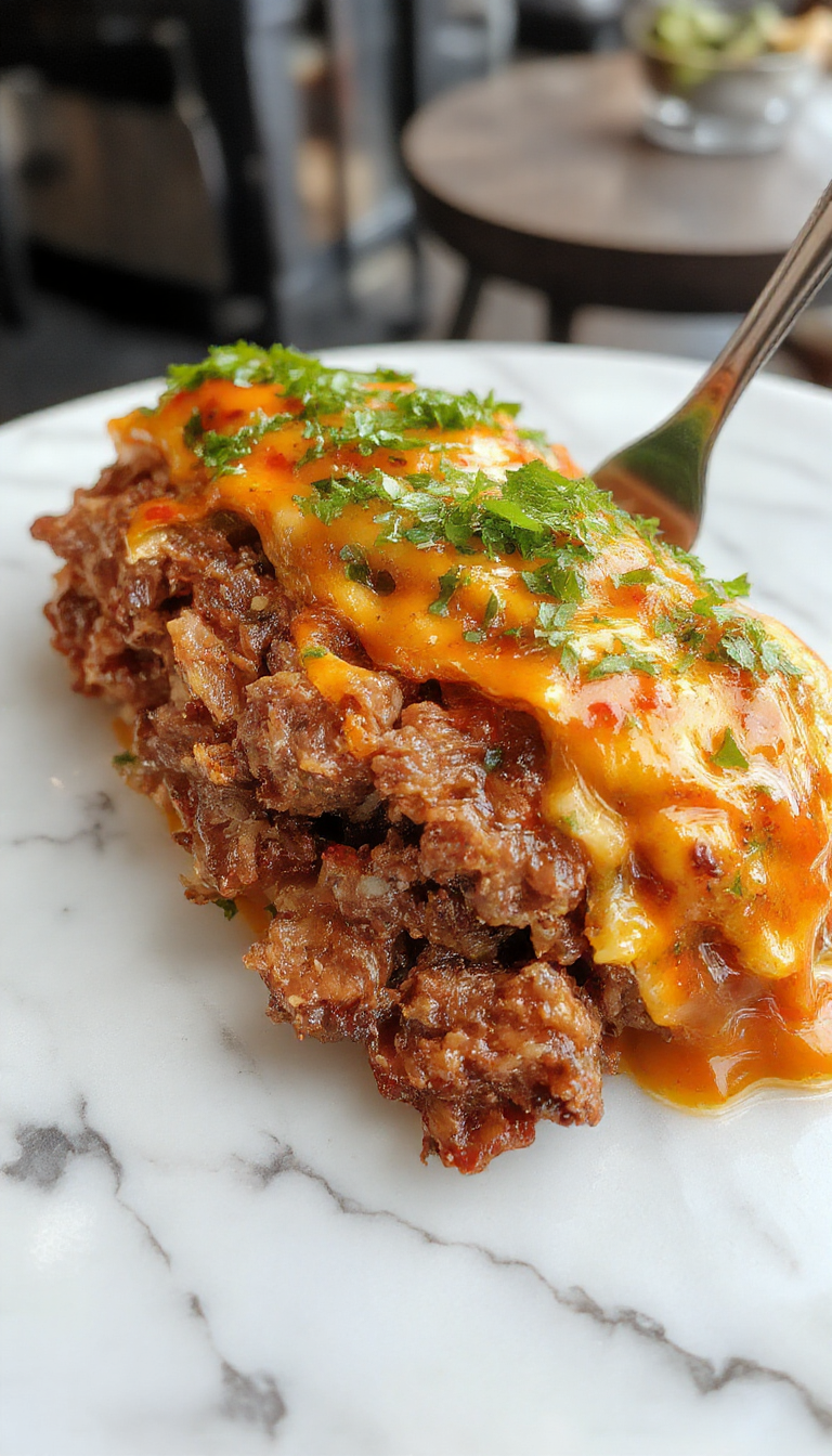 Una vibrante tazón de carne molida asiática, con carne perfectamente cocida y sazonada, arroz blanco en la base, decorado con cebolla verde y semillas de sésamo, todo presentado en un tazón de cerámica con un fondo neutro que resalta los colores vivos de la comida.
